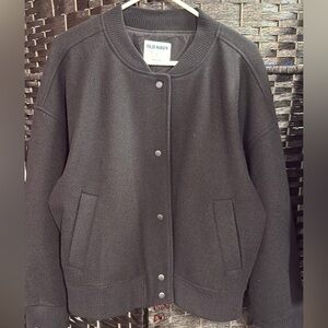 Old Navy Black Snap-Front Bomber Jacket